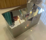 Caixa De Inox Alta Com Tampa e Puxador 12x24x12,5