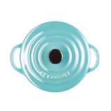 Mini Cocotte Le Creuset Caçarola Redonda de Cerâmica 250 ml Azul Caribe