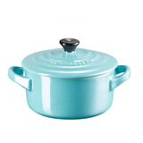 Mini Cocotte Le Creuset Caçarola Redonda de Cerâmica 250 ml Azul Caribe