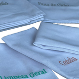 Kit Pano para Limpeza Uso Geral Branco Bordados com 5 Organon