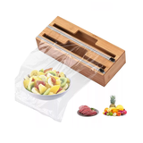 Organizador Porta Rolos para Gavetas com Cortador Eco Bambu 33,5x15x8cm