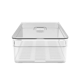 Organizador de Geladeira com Tampa Clear Fresh mais Bandeja de Drenagem