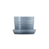 Vaso para Ervas e Flores com Bandeja 14cm Le Creuset Azul Chambray