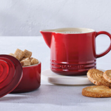 Set Creme e Acucar de Ceramica Premium Le Creuset Vermelho Cerise