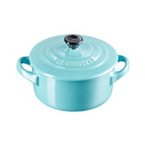 Mini Cocotte Le Creuset Caçarola Redonda de Cerâmica 250 ml Azul Caribe