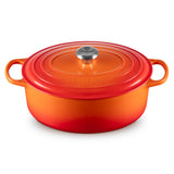 Panela Ferro Fundido Oval 31 cm Le Creuset Signature Laranja Flame
