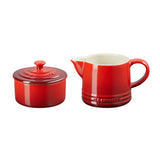 Set Creme e Acucar de Ceramica Premium Le Creuset Vermelho Cerise