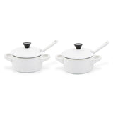 Set Molhos e Condimentos com Colher 80 ml Le Creuset Branco