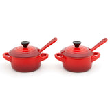 Set Molhos e Condimentos com Colher 80 ml Le Creuset Vermelho Cerise