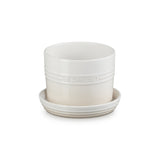 Vaso para Ervas e Flores com Bandeja 14cm Le Creuset Meringue